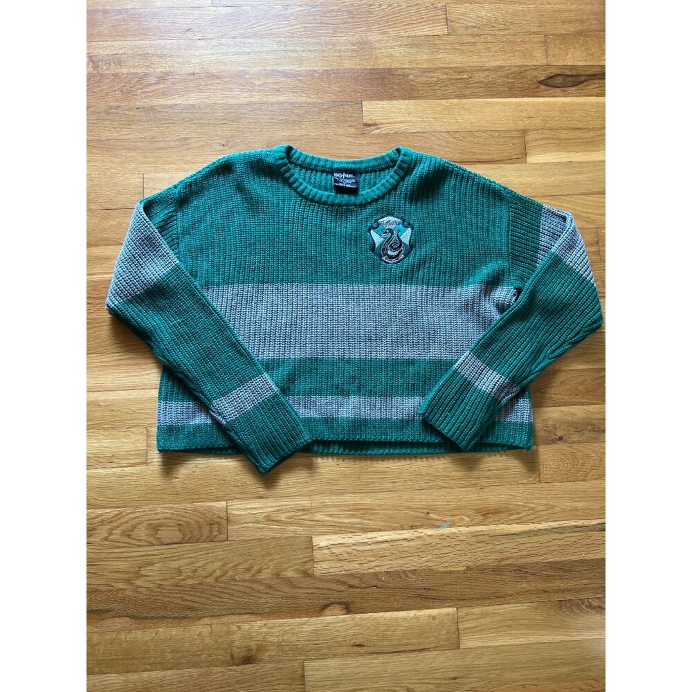 Harry Potter Slytherin Crop Top Sweater Hot Topic